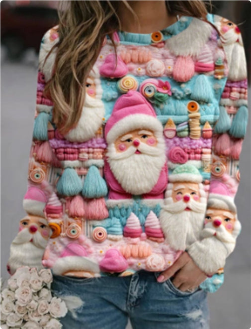 Loose Christmas Tree Pullover For Women