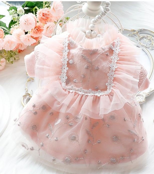 Cat Princess Embroidered Cotton Winter Skirt