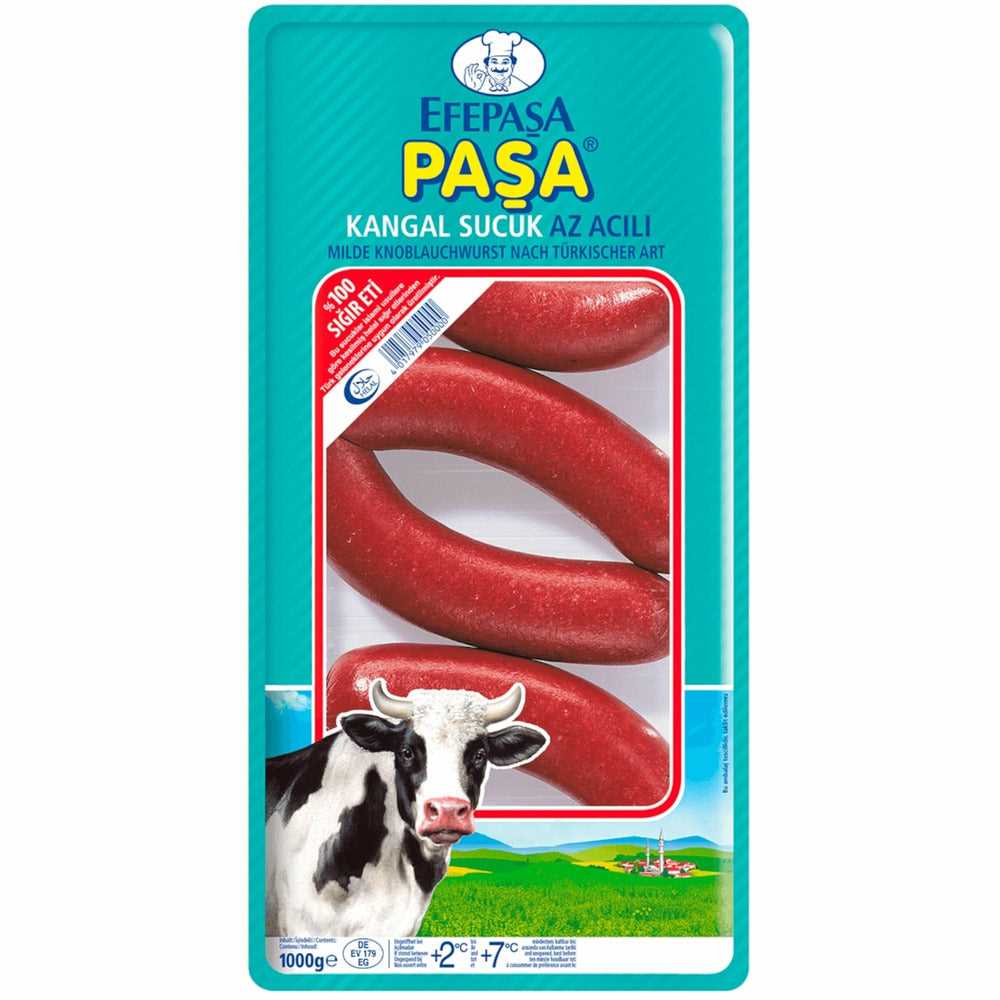 Efepaşa Paşa Mildly Spicy Halal Kangal Beef Sucuk 1kg
