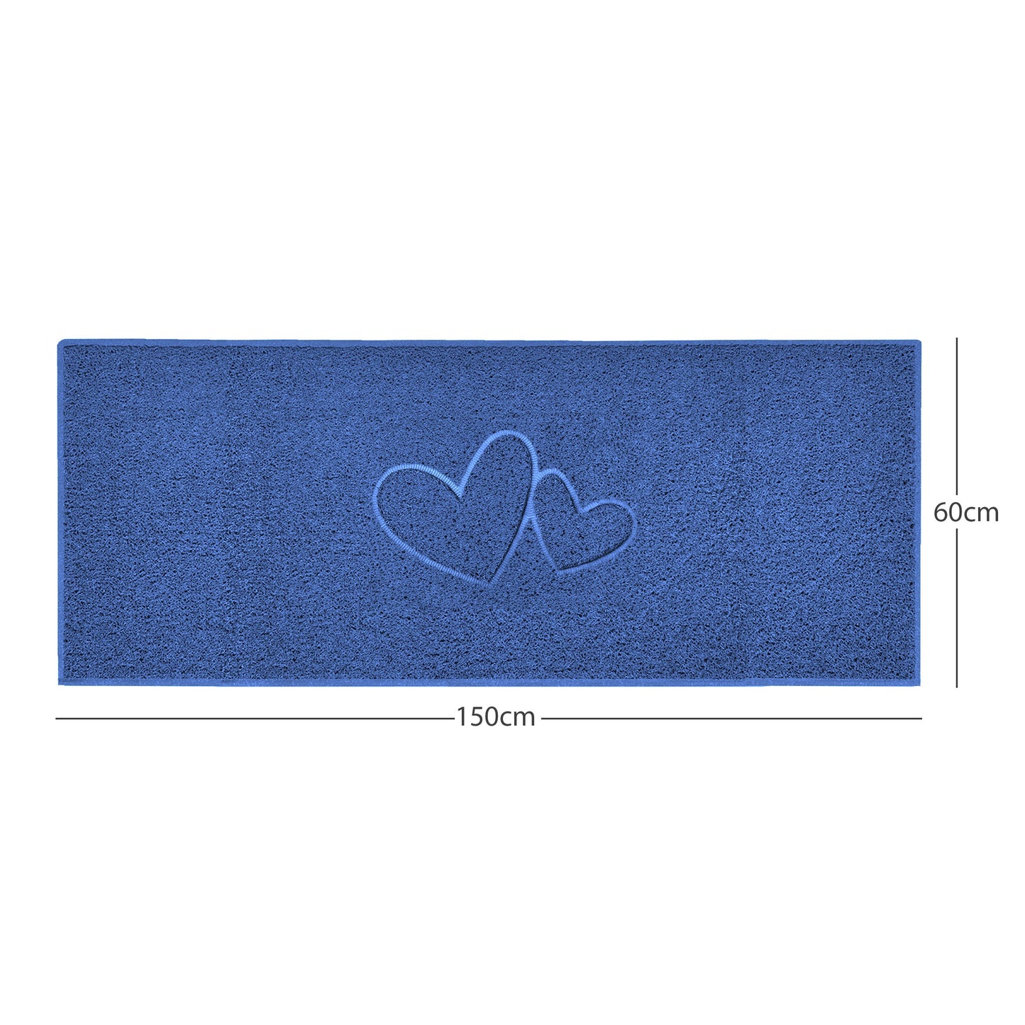 Nicoman Double Heart Embossed Spaghetti Doormat | Indoor & Outdoor