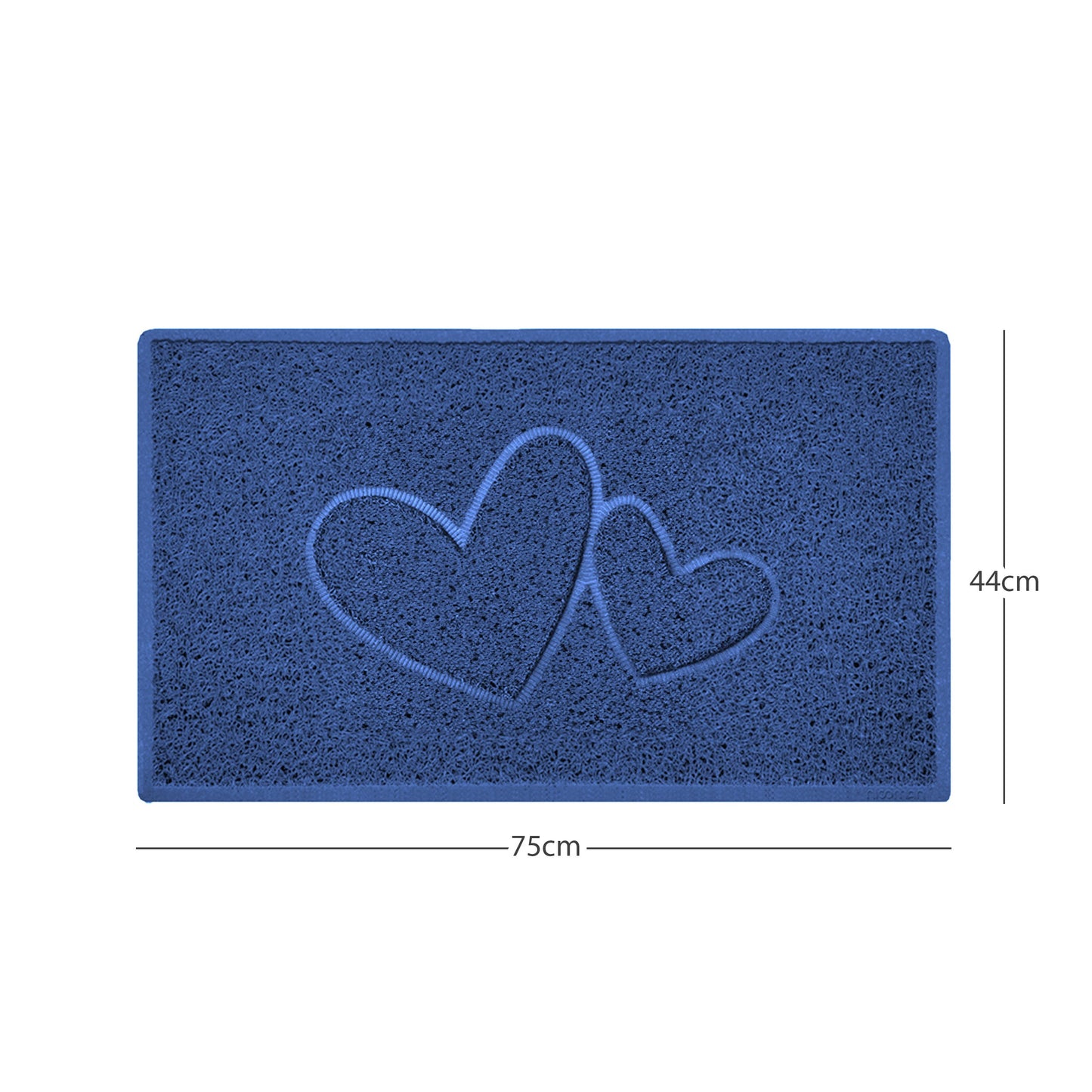 Nicoman Double Heart Embossed Spaghetti Doormat | Indoor & Outdoor