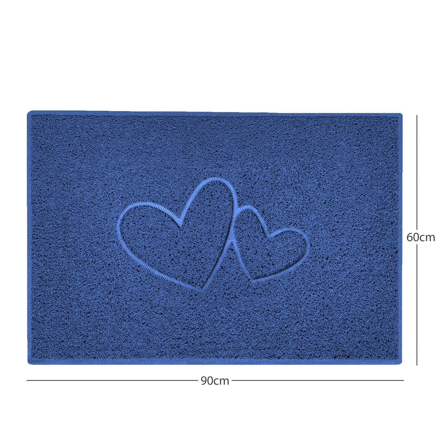 Nicoman Double Heart Embossed Spaghetti Doormat | Indoor & Outdoor