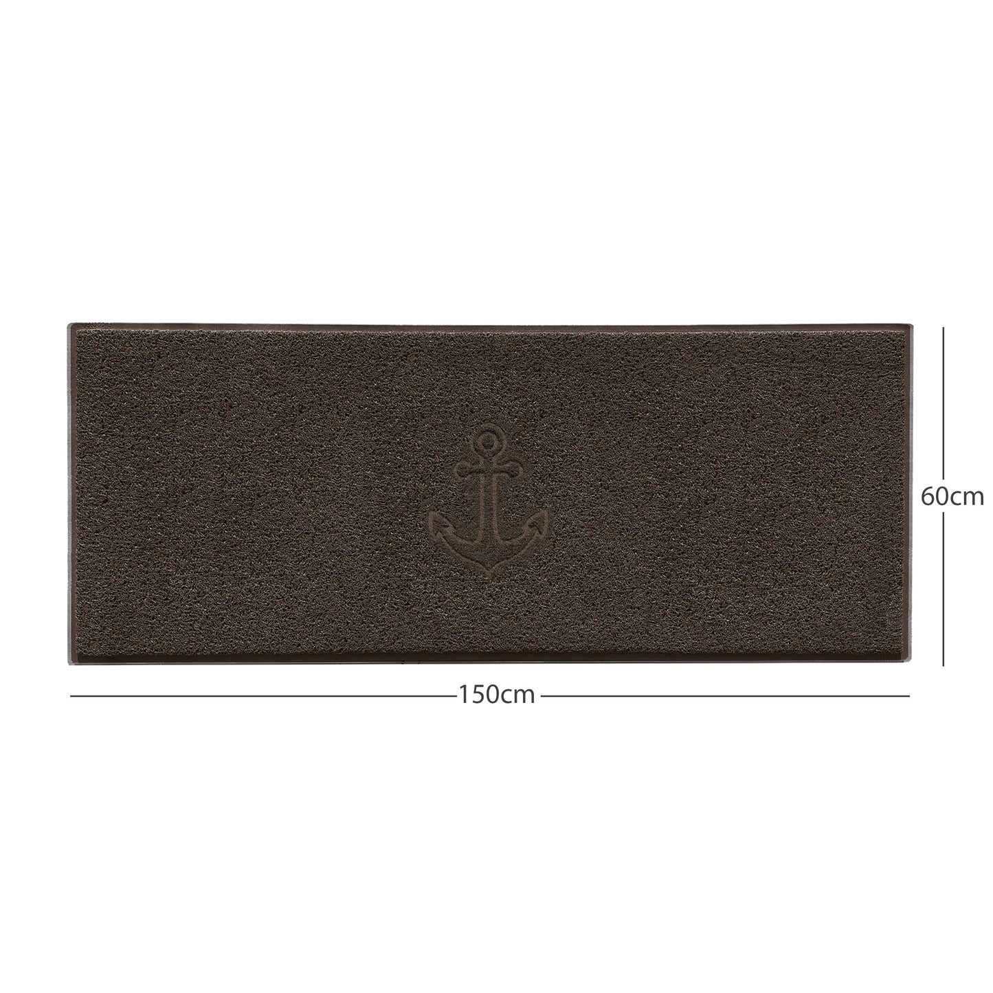 Nicoman Anchor Embossed Spaghetti Door Mat | Indoor & Outdoor | 8 Colours, 4 Sizes