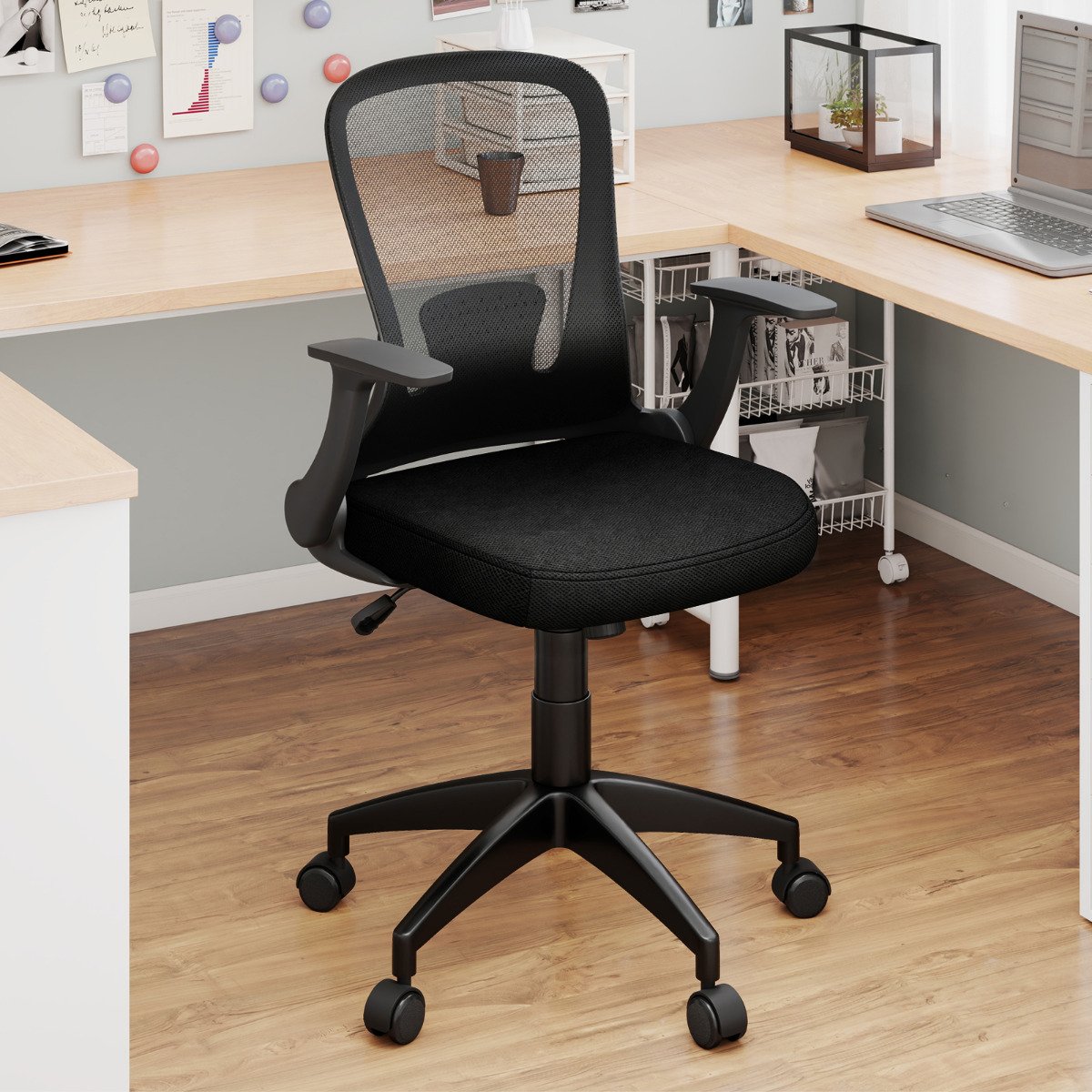 Ergonomic Mesh Office Chair with Adjustable Backrest-Black