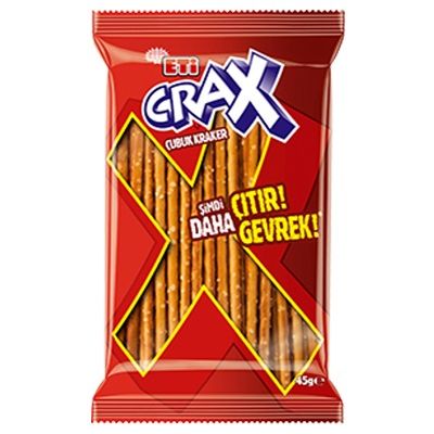 Eti Crax Plain Salty Stick Cracker 120 Gr (Cubuk Kraker)