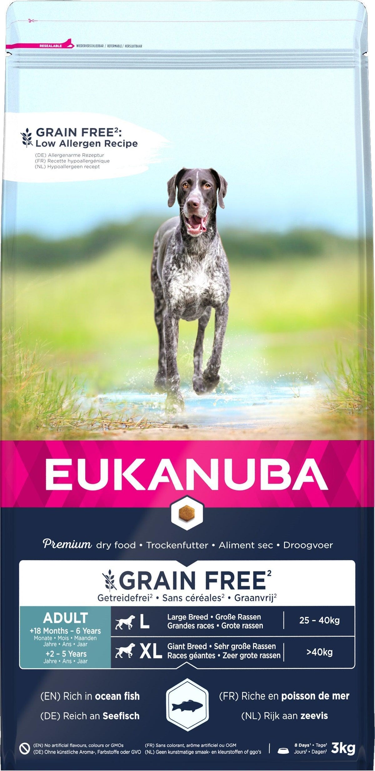 Eukanuba Adult Large Breed Grain Free Ocean Fish 3kg - Case of 3
