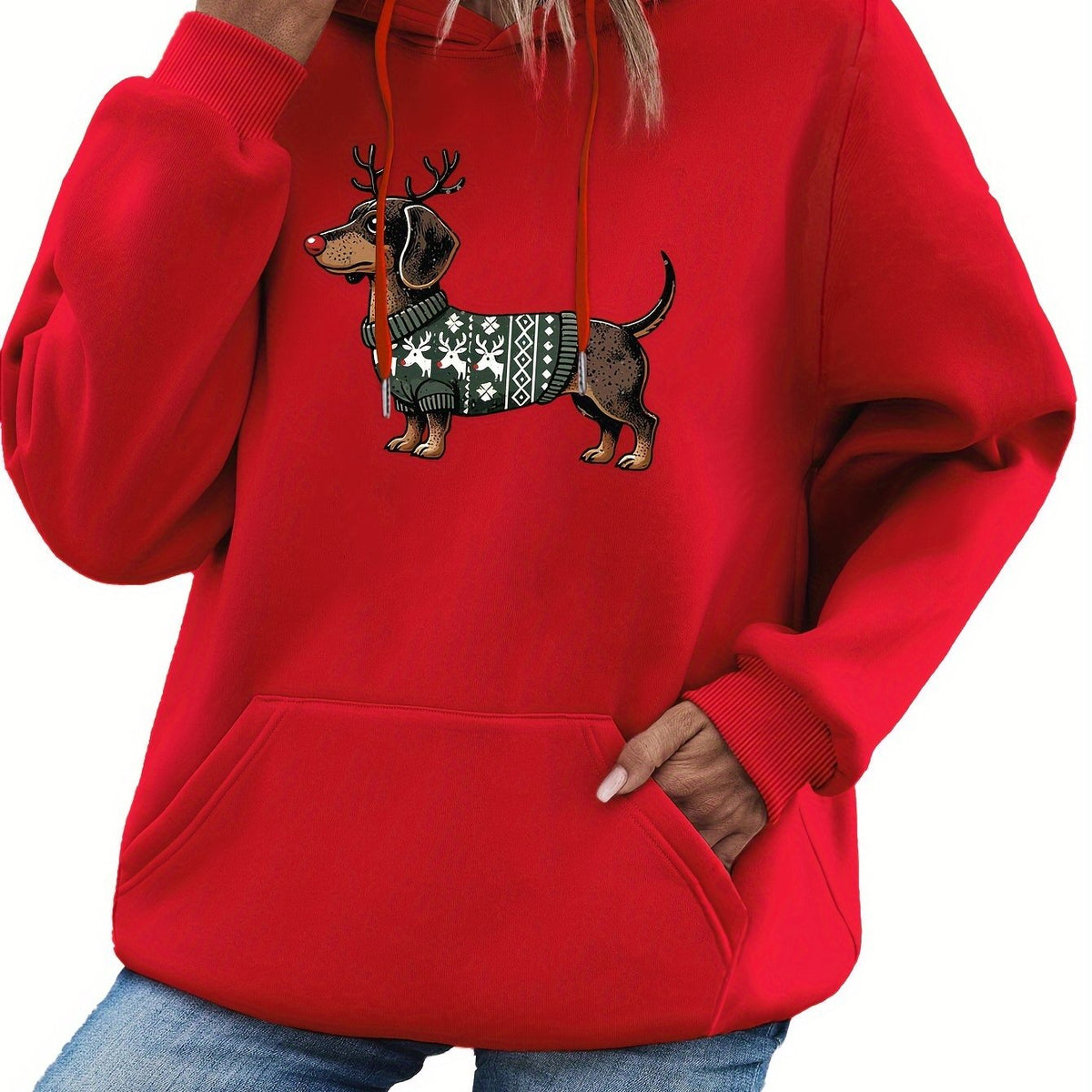 European Size Drop-shoulder Sleeve Casual Sports Hoodie Sweater