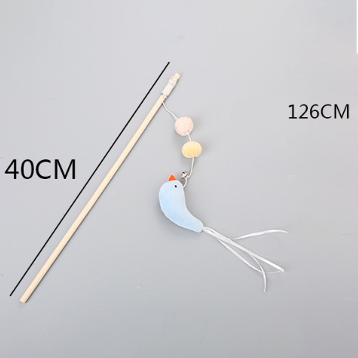 Pole Wooden Pole Funny Cat Stick Flexible For Cat Bell Funny Cat Stick Elastic Rope Woodenfor Cat