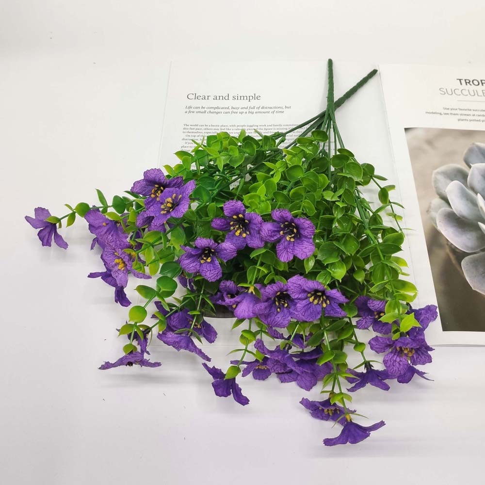 Artificial Outdoor UV-proof Decorative Simulation Green Plant Plastic Flowers