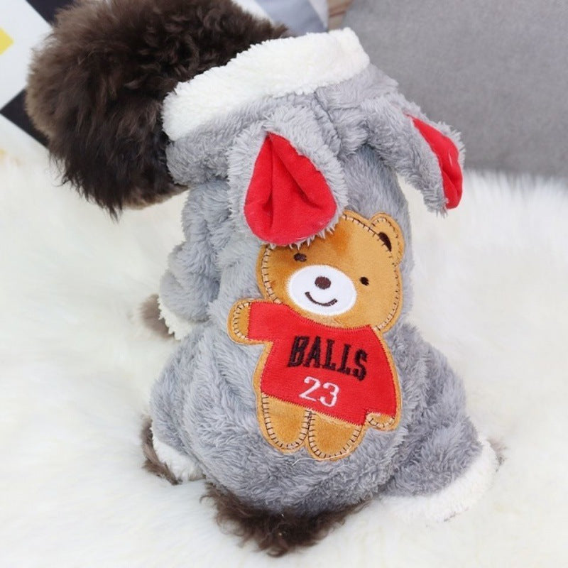 Warm Snowball Bear Transformed Into Clothes