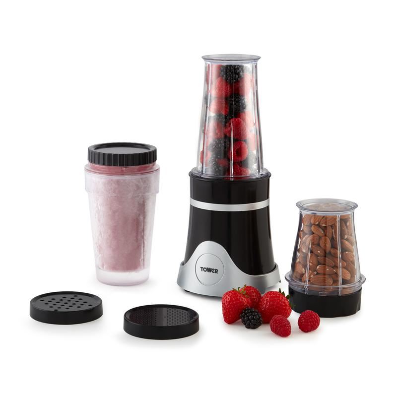Tower Black 250W Table Blender With Freezer Cup UK Plug