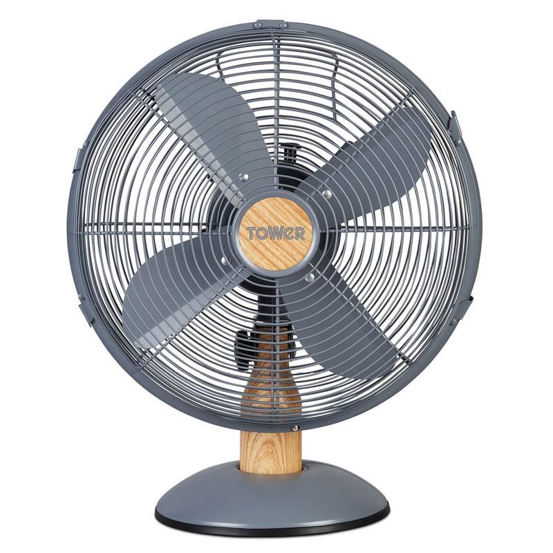 Tower Grey Scandi 12 Inch Metal Desk Fan