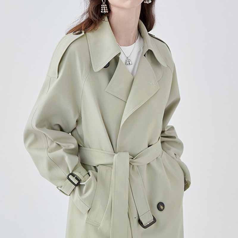 Mid-length Overcoat Small British Style Coat Spring And Autumn