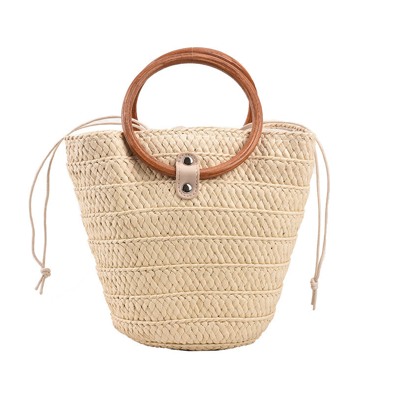 Ring Tote Braided Bag Casual One Shoulder