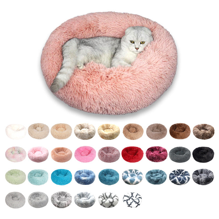 Autumn And Winter Thickening Plush Round Deep Sleep Cat Nest