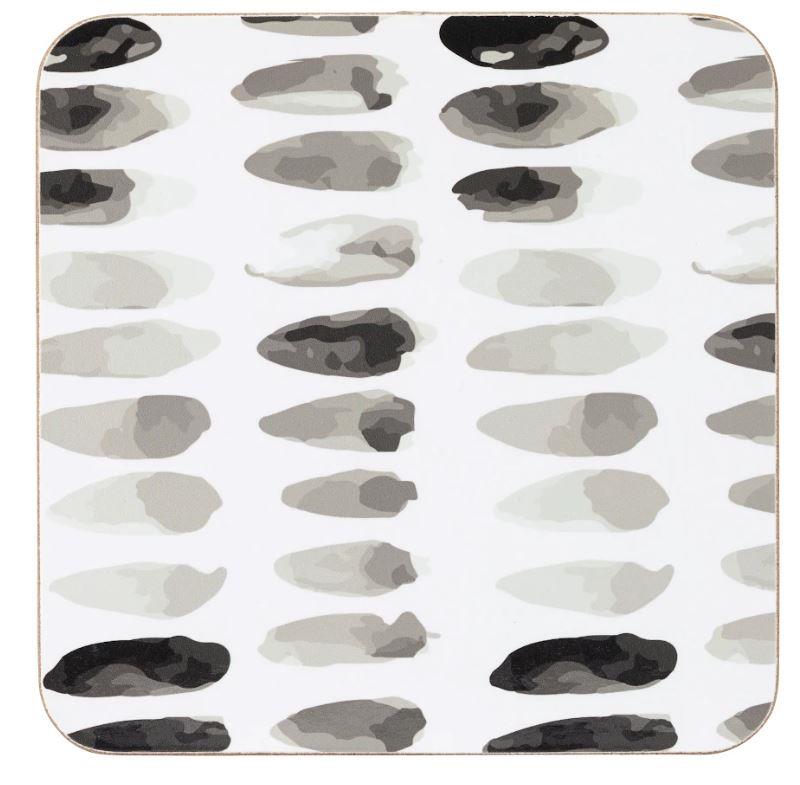 Monochrome Pebble Set Of 4 Coasters