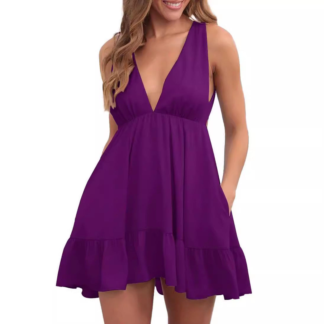 Backless Sleeveless Sling Dress Women