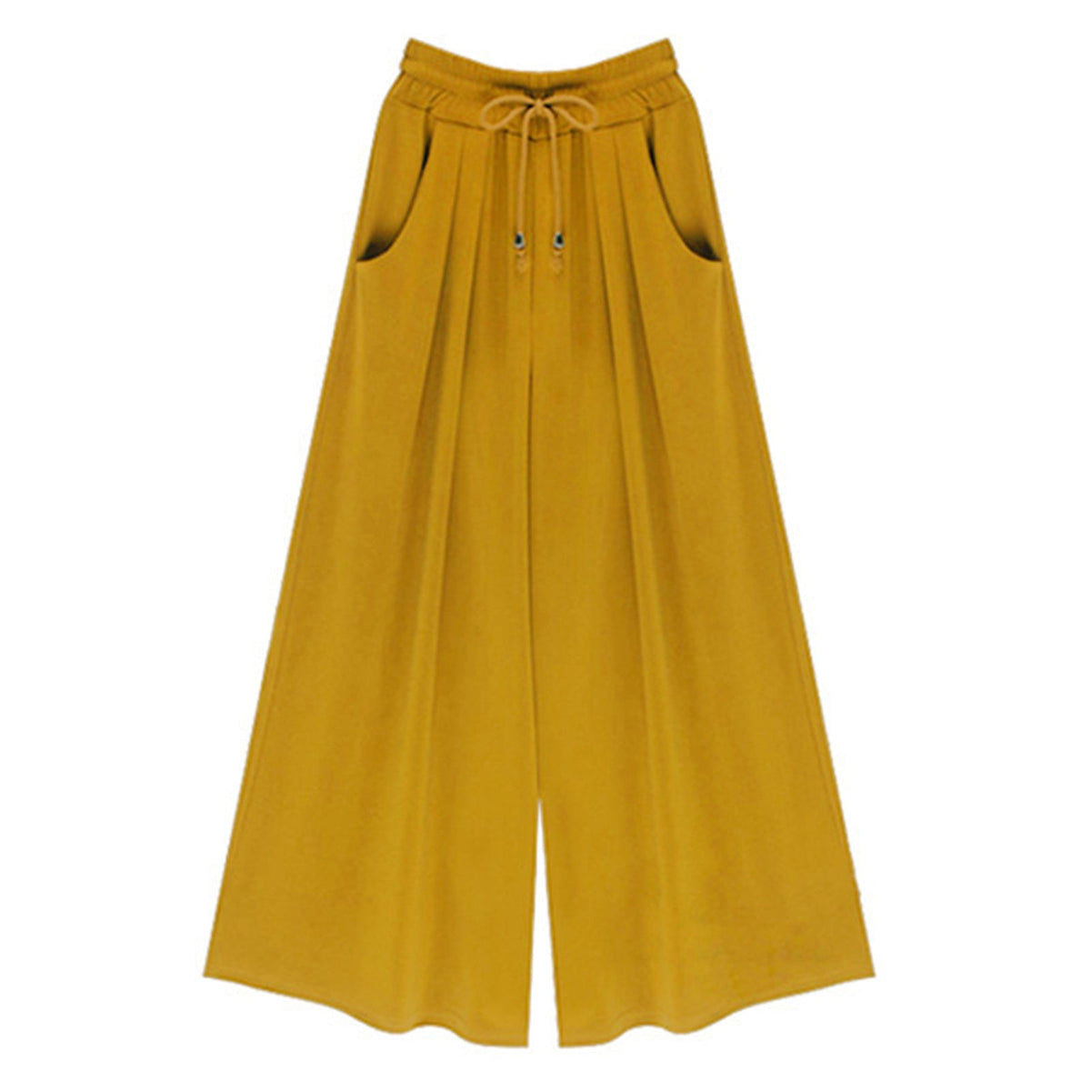 Women's Elastic Waist Tie Rope Wide Leg Pants