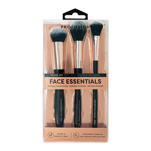 3PC Face Essential Brush Set