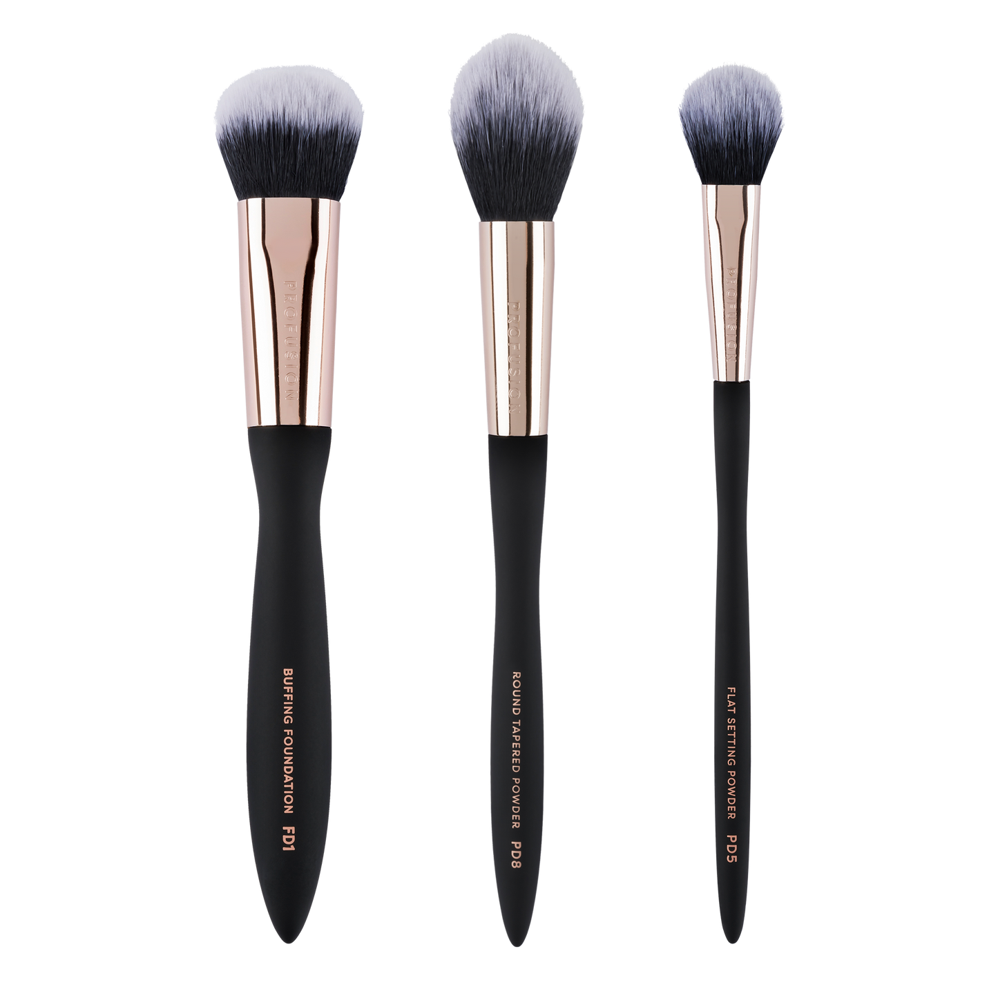 3-teiliges Gesichtspinsel-Set
