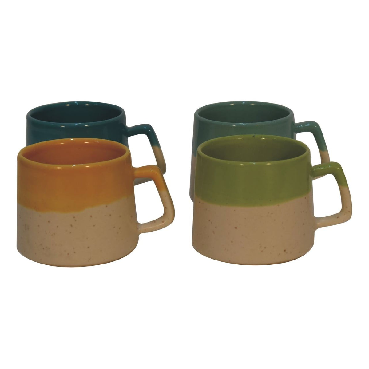 Artisan Half Dip Multi Mug Set of 4