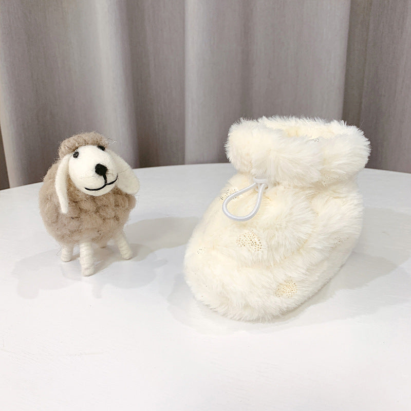 Autumn And Winter Baby Plus Cotton Plus Velvet Thick Cotton Shoes
