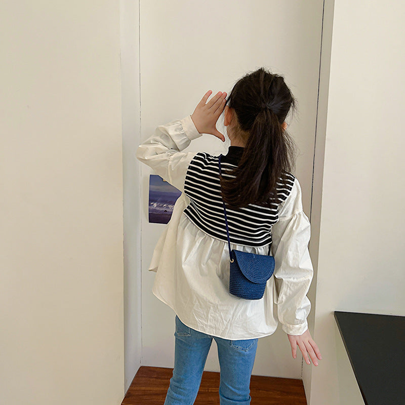 French Style Straw Bag Shoulder Crossbody