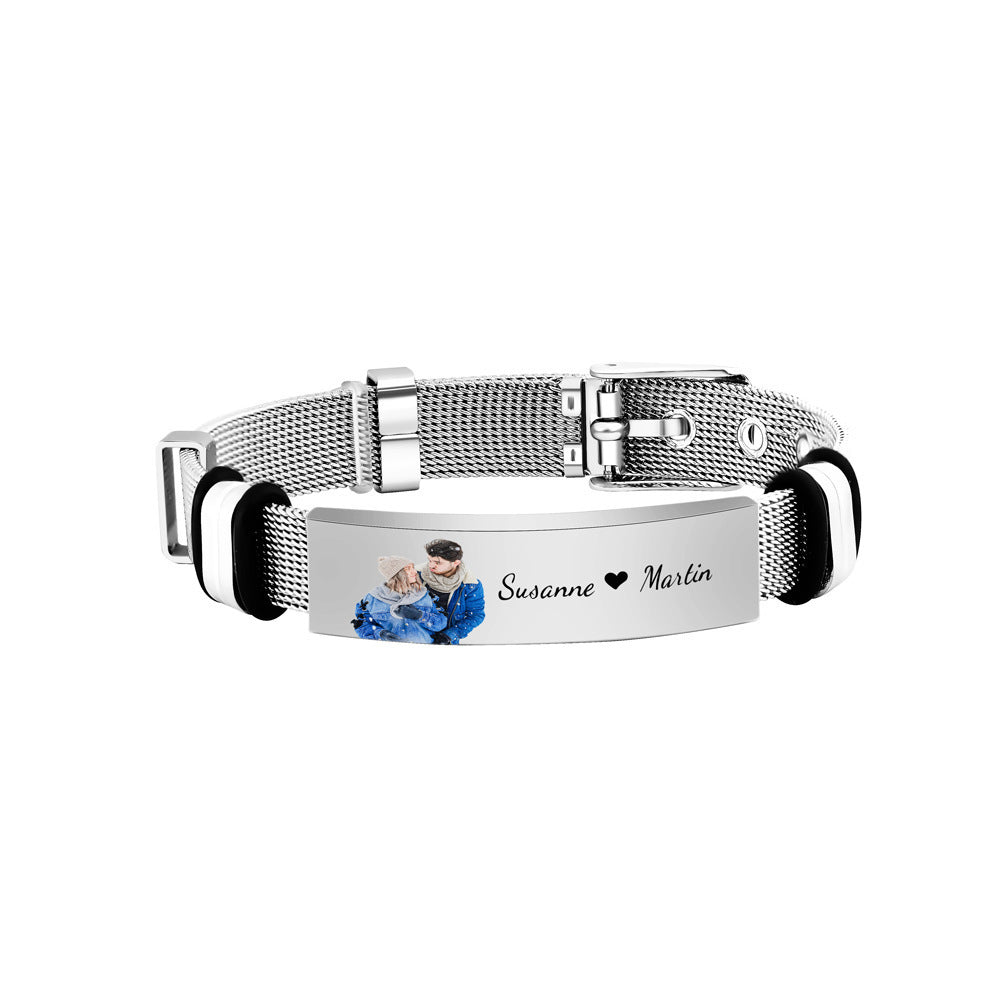 Stainless Steel Bracelet Valentine's Day Gift Personalized
