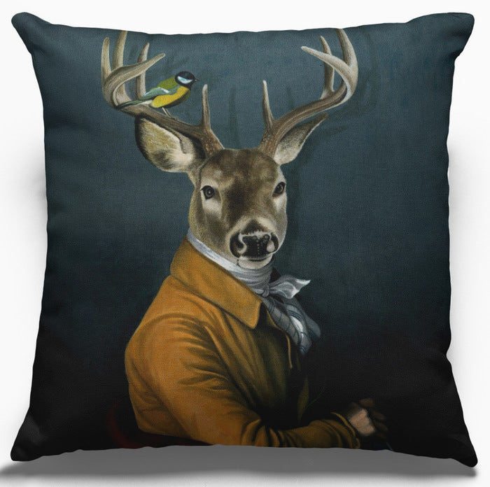 Creative Human Animal Cotton Linen Pillowcase