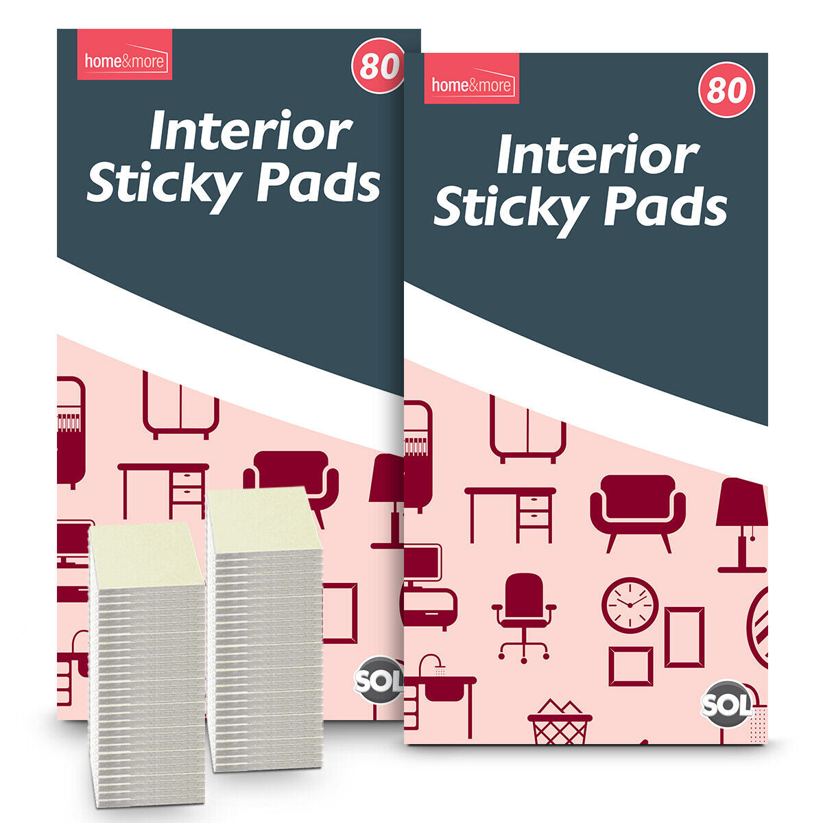 80-320 Interior Sticky Pads Strong Double Sided Self Adhesive Home Interior Foam