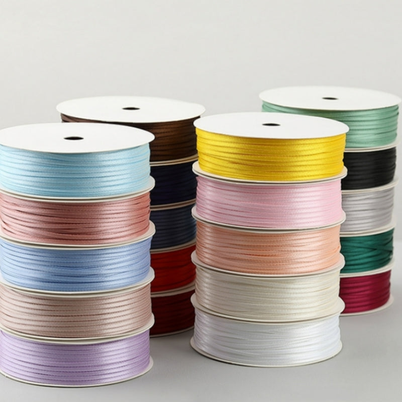 2mm Silk Ribbon Balloon Ribbon Rope Double-sided Diy Packaging