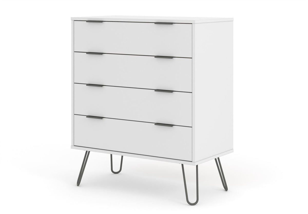 Augusta White 4 Drawer Chest Of Drawers