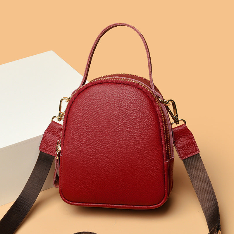 Portable Women's Cross-body Bag Light Retro Leather One-shoulder