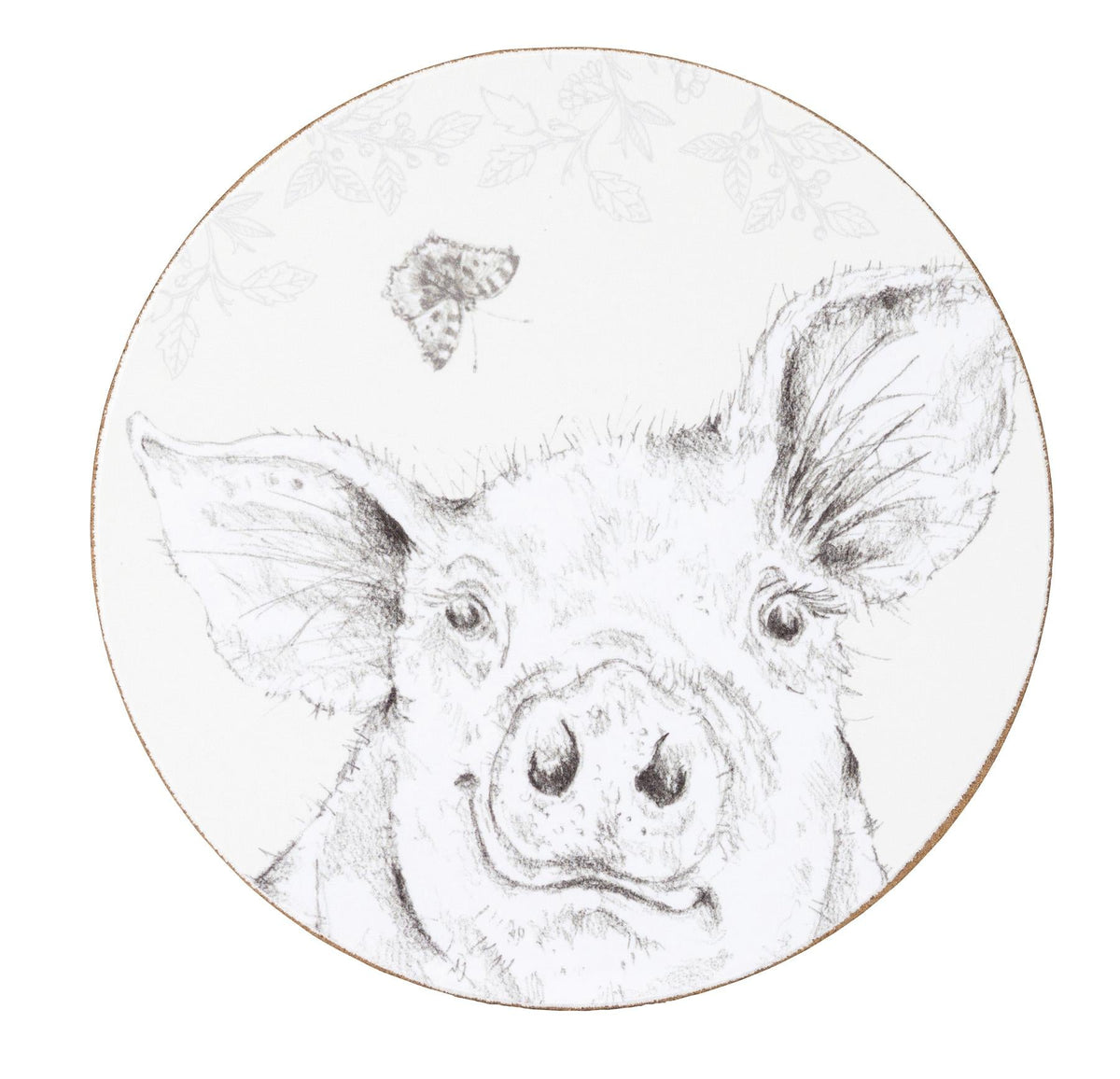 Fieldview Farm - Set of 4 Round Coasters Assorted Design