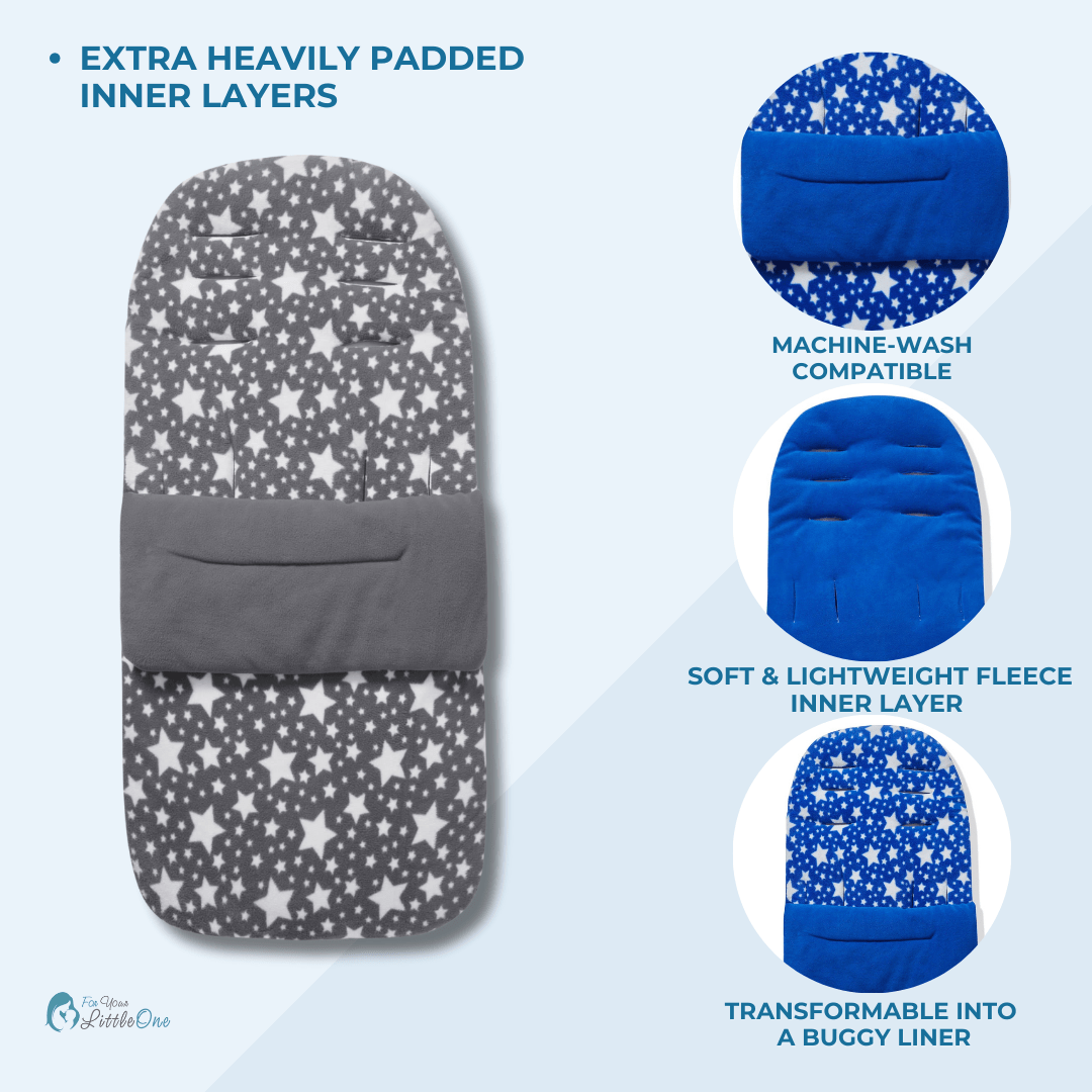 Universal Fleece Pushchair Footmuff | Fits All Prams & Buggies