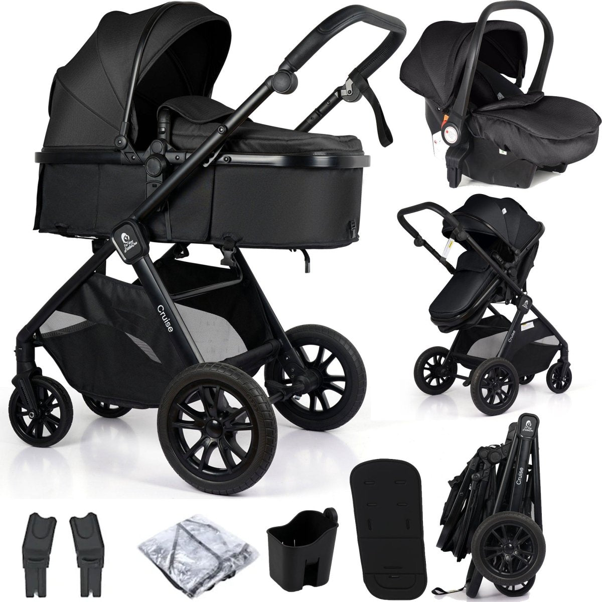 Cochecito de Bebé 3 en 1 con Silla de Coche i-Size - Eclipse Black | Para Tu Pequeño