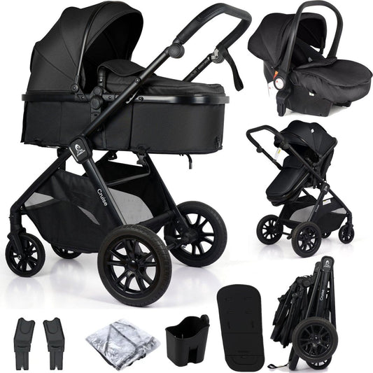 Cruise 3 In 1 Travel System with i-Size Car Seat - Eclipse Black | For Your Little One