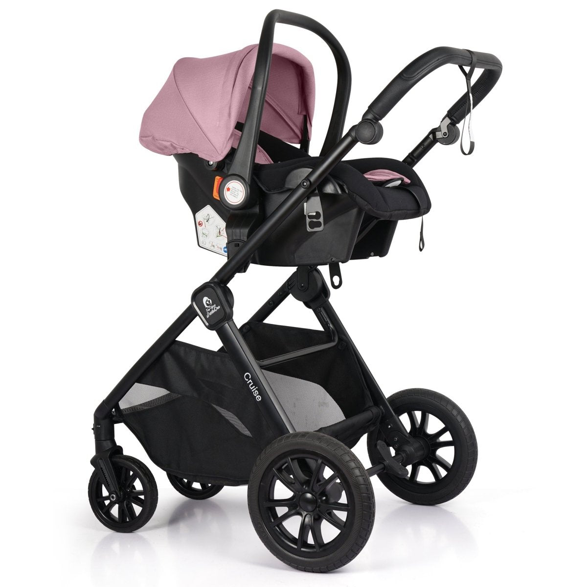 For Your Little One Cruise 3-in-1 Travel System with i-Size Car Seat | Blush Rose