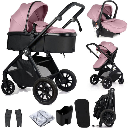 For Your Little One Cruise 3-in-1 Travel System with i-Size Car Seat | Blush Rose