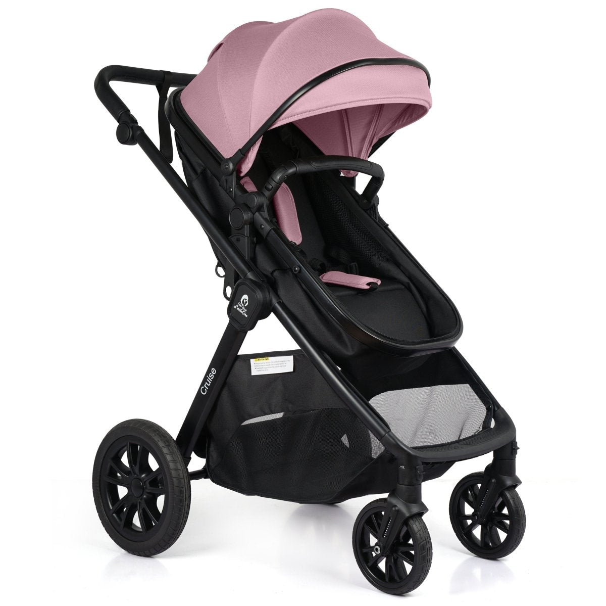 For Your Little One Cruise 3-in-1 Travel System with i-Size Car Seat | Blush Rose