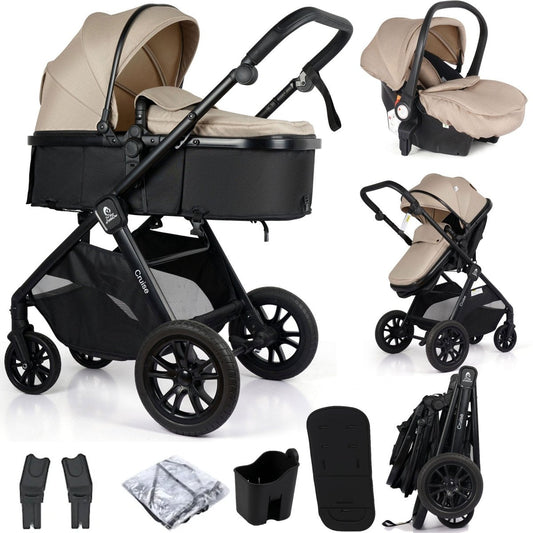 Cruise 3-in-1 Travel System with i-Size Car Seat | Dune Beige
