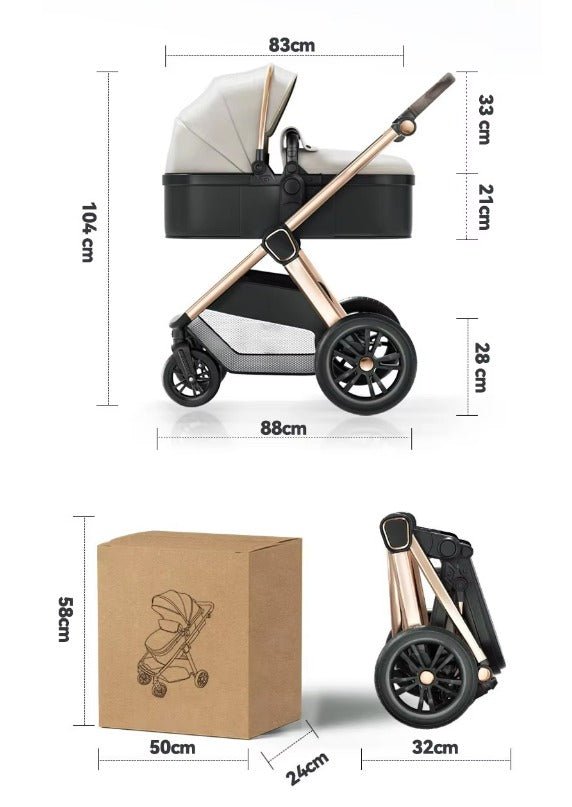 Cruise 3-in-1 Travel System with i-Size Car Seat | Dune Beige