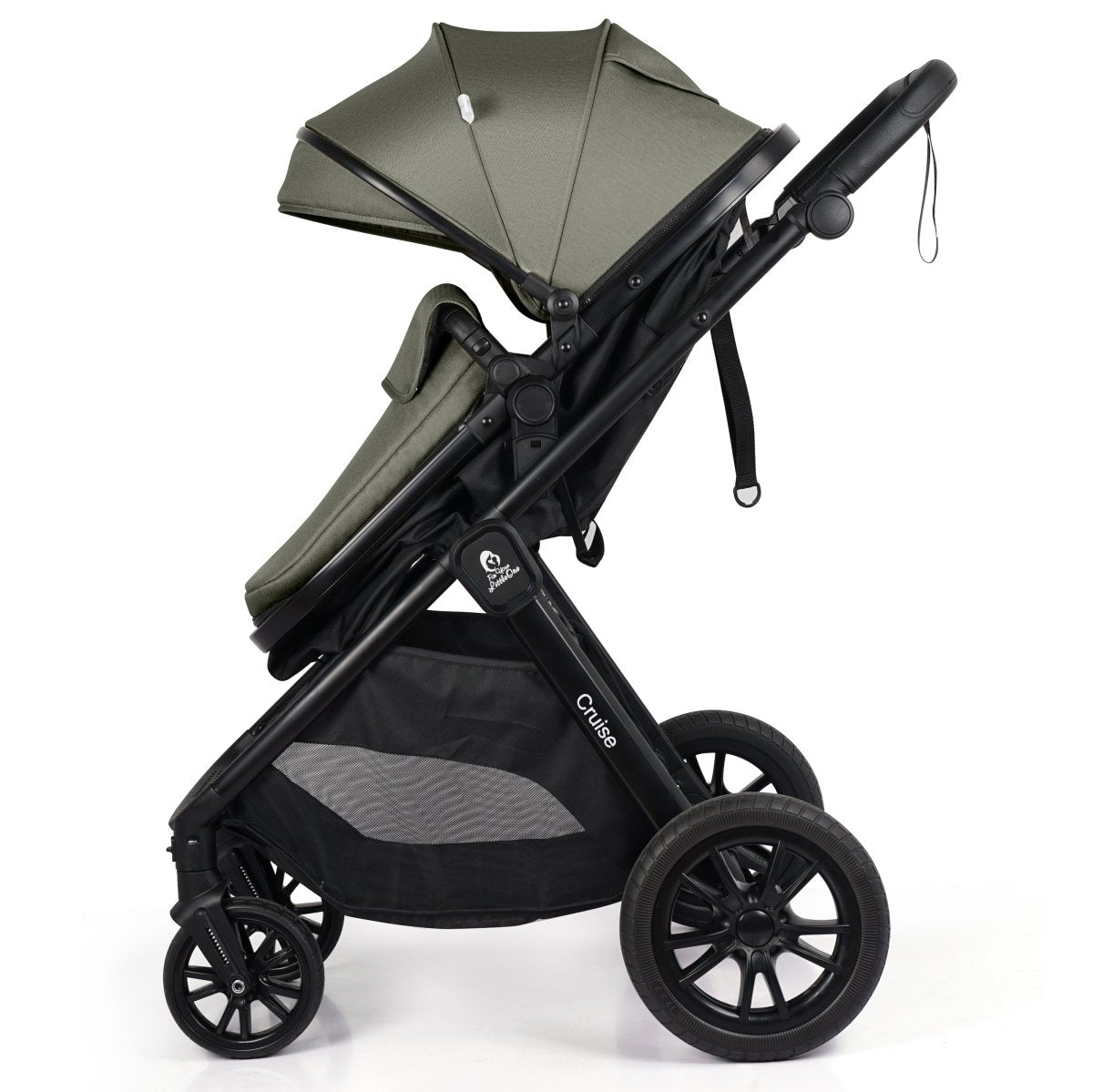 Cruise 3 In 1 Travel System With i-Size Car Seat - Pebble Sage (Free Cupholder And Seat Liner Included)