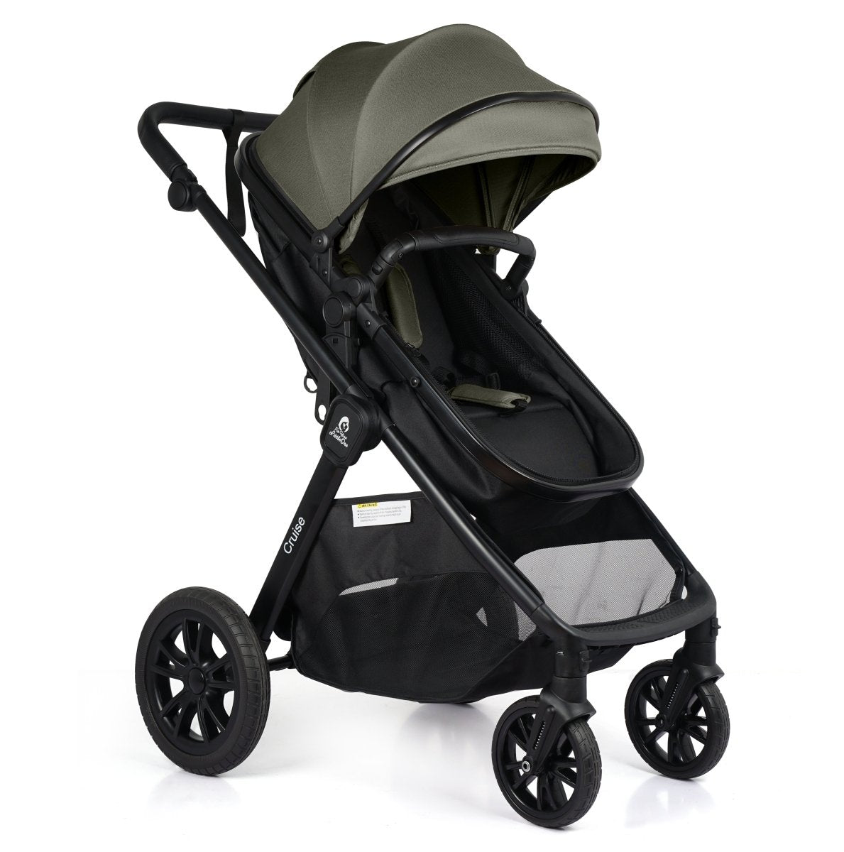 Cruise 3 In 1 Travel System With i-Size Car Seat - Pebble Sage (Free Cupholder And Seat Liner Included)