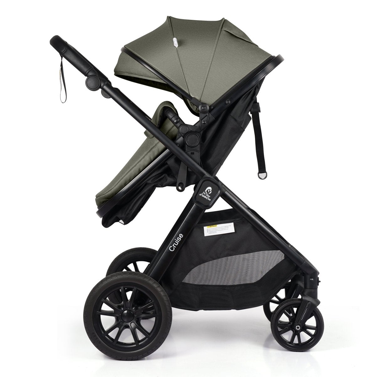 Cruise 3 In 1 Travel System With i-Size Car Seat - Pebble Sage (Free Cupholder And Seat Liner Included)