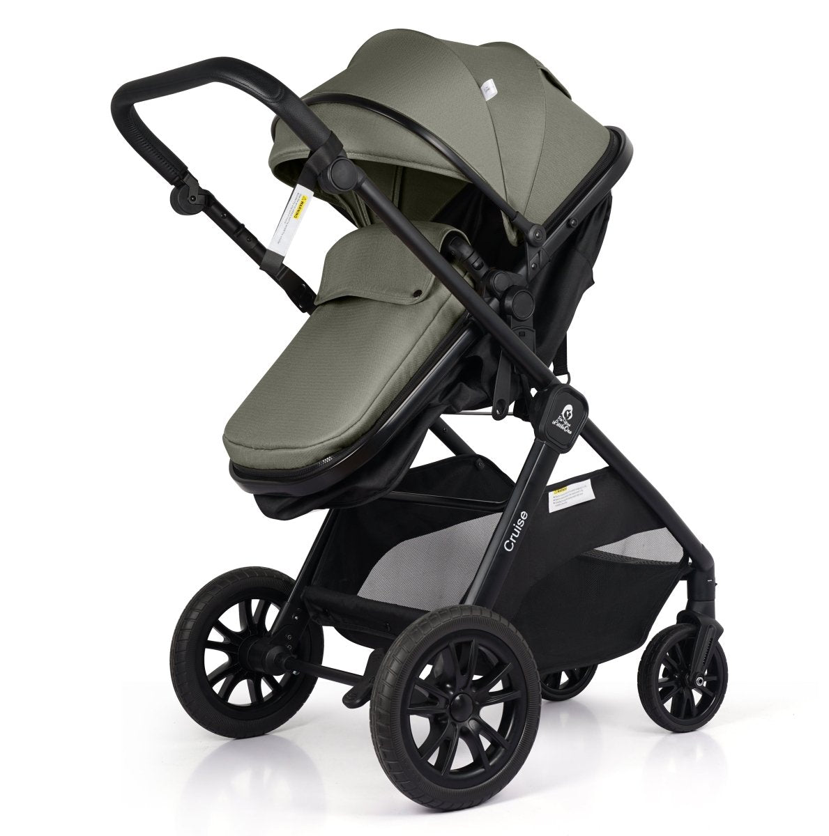 Cruise 3 In 1 Travel System With i-Size Car Seat - Pebble Sage (Free Cupholder And Seat Liner Included)