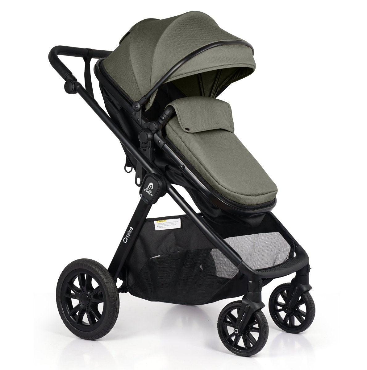 Cruise 3 In 1 Travel System With i-Size Car Seat - Pebble Sage (Free Cupholder And Seat Liner Included)