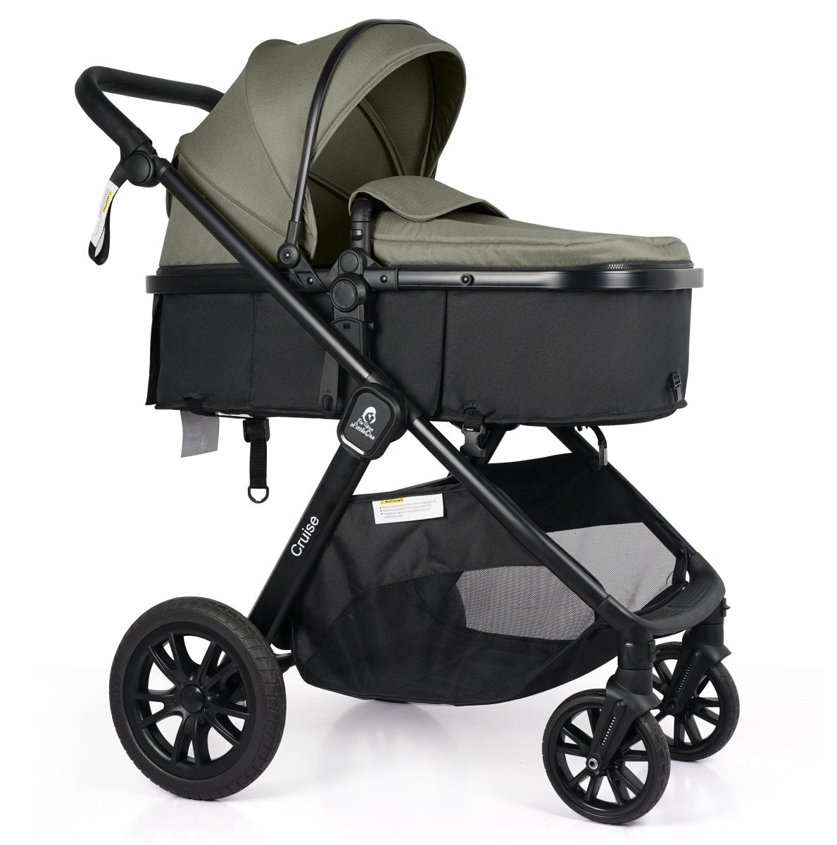 Cruise 3 In 1 Travel System With i-Size Car Seat - Pebble Sage (Free Cupholder And Seat Liner Included)