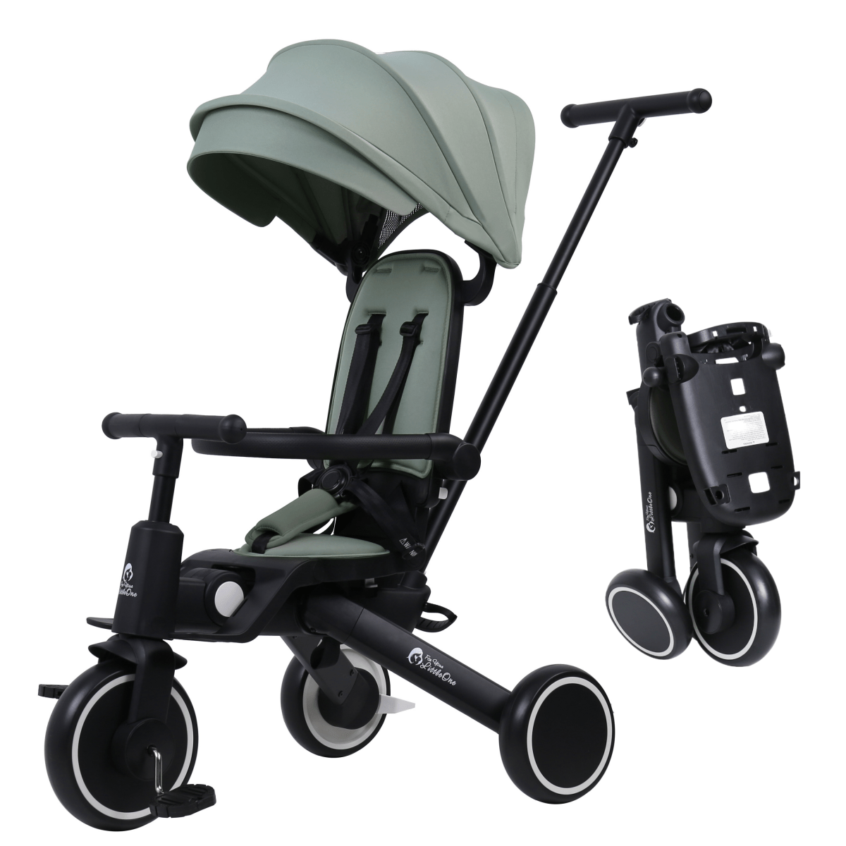 Foryourlittleone Xplor 6-in-1 faltbares Dreirad – Grün (10 Monate–4 Jahre)