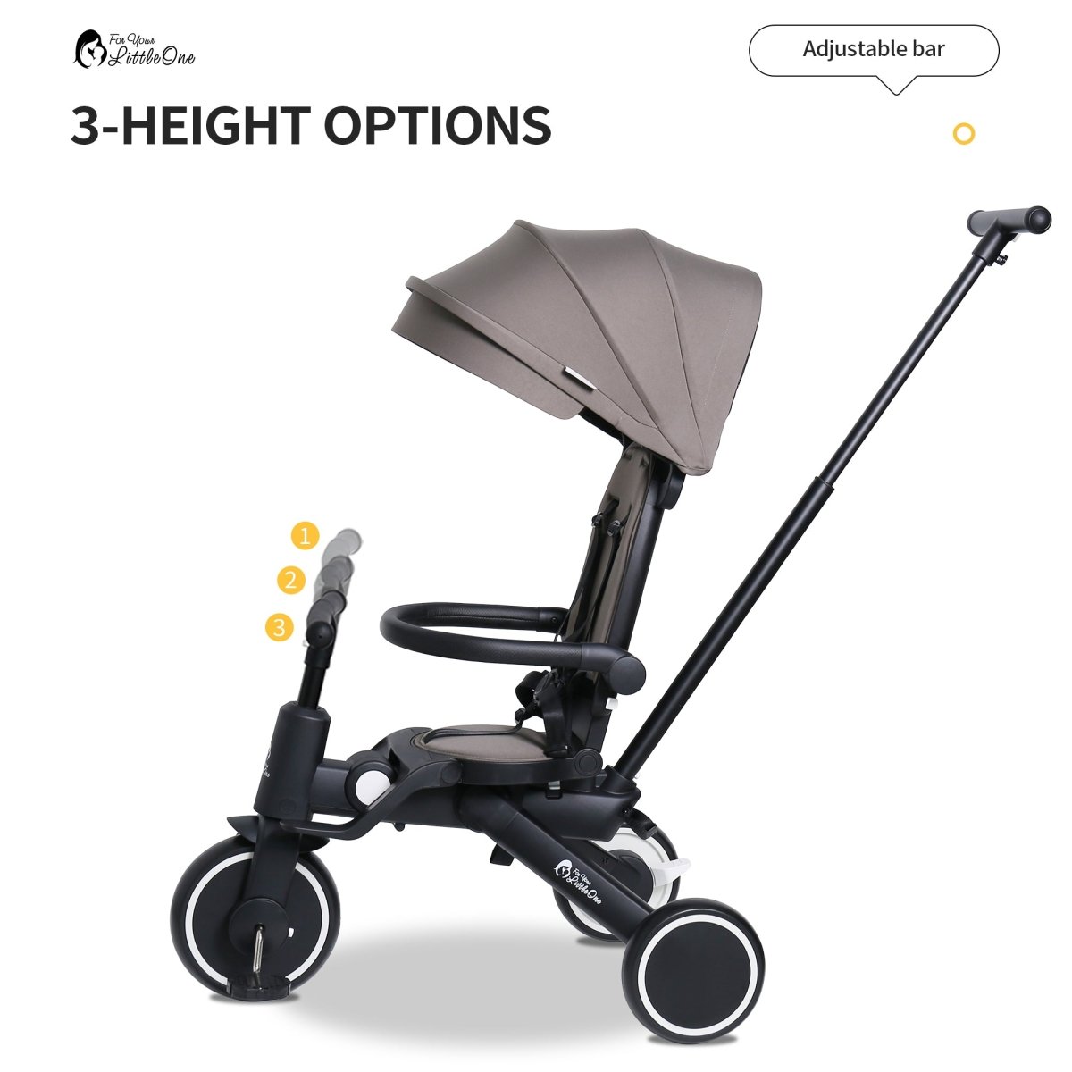 Xplor 6-in-1 Falt-Dreirad – Pastellrosa (10m–5J)